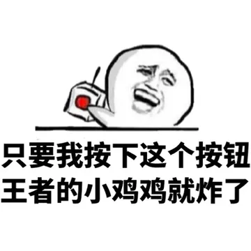 只要我按下这个按钮，王者的小鸡鸡就炸了！