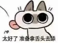太好了准备拿舌头去添