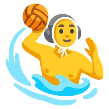 Man playing water polo