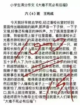 小学生满分作文<大难不死必有后福>