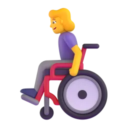 Woman in manual wheelchair