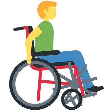 Man in manual wheelchair facing right