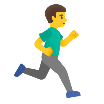 Man running facing right