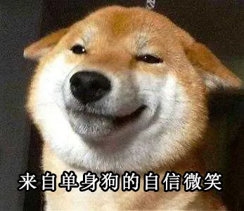 来自单身狗的自信微笑