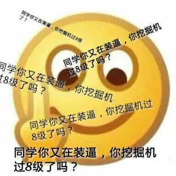 同学你又在装逼，你挖掘机过8级了？