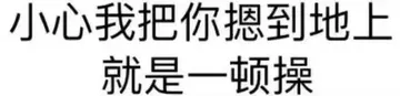 小心我把你摁到地上就是一顿操