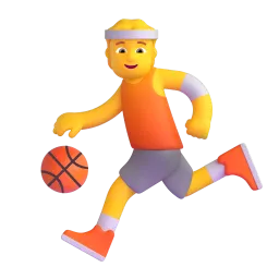 Person bouncing ball