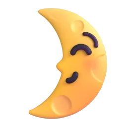 First quarter moon face