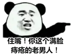 住嘴!你这个满脸痔疮的老男人!