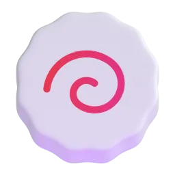 Fish cake with swirl