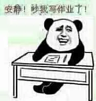 安静!吵我写作业了