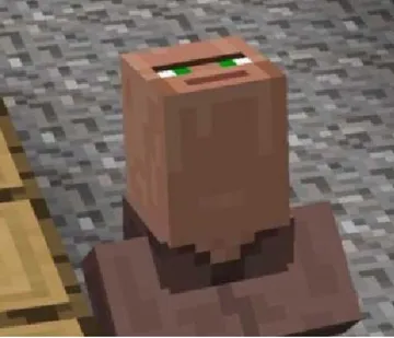 Minecraft Villager Looking Up