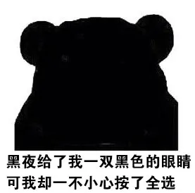 黑夜给了我一双黑色的眼睛，可我却一不小心按了全选！