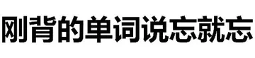 刚北的单词说忘就忘