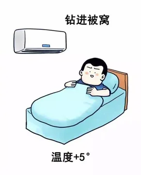 钻进被窝了
