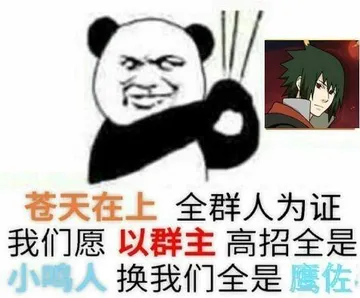 苍天在上.全群人为证.我们愿以群主.高招全是小鸣人.换我们全是鹰佐