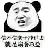 信不信老子冲过去就是扇你B脸