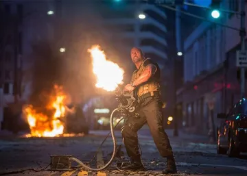 Fast and Furious 7 Dwayne Johnson Gatling Gun