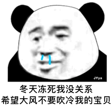 冬天冻死我没关系 希望大风不要吹冷我的宝贝
