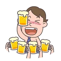 下班喝啤酒