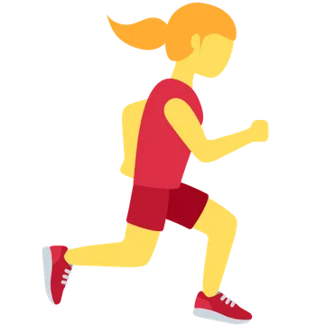 Woman running facing right