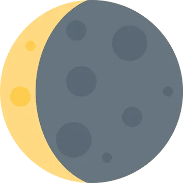Waning crescent moon