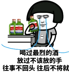 喝过最烈的酒，放过不该放的手，往事不回头，往后不将就。