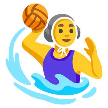 Woman playing water polo