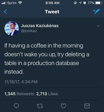 The Best Morning Espresso Database Disaster