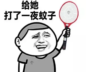 给她打了一夜蚊子