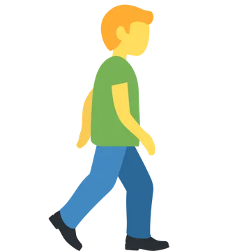 Man walking facing right
