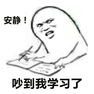 安静！吵到我学习了(www.doutupk.com)