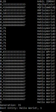 Hello World! using Evolutionary Algorithms