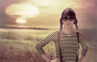 woman nuclear bomb disaster girl grown up