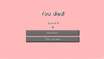 Minecraft death screen