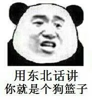 用东北话讲.你就是个狗篮子