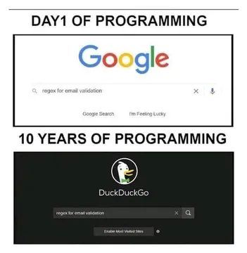 The Evolution Of A Developer's Search History