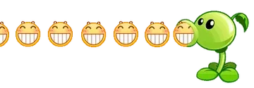 豌豆射手加速发射龇牙笑emoji