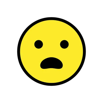 Frowning face with open mouth