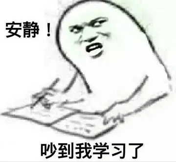 安静!吵到我学习了