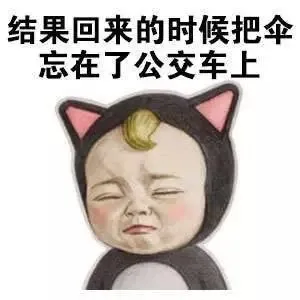 结果回来的时候把伞忘在了公交车上