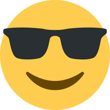 Smiling face with sunglasses