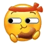小黄脸吃东西表情包
