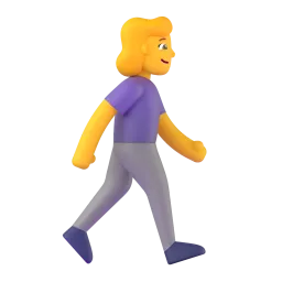 Woman walking facing right