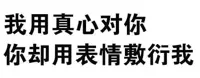 我用真心对你，你却用表情敷衍我！（文字表情）