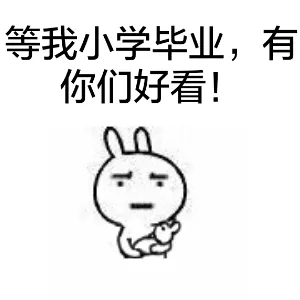 等我小学毕业，有你们好看的
