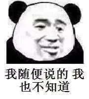 我随便说的，我也不知道（熊猫人）