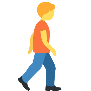 Person walking facing right