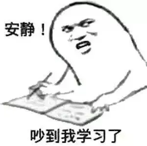 安静!吵到我学习了