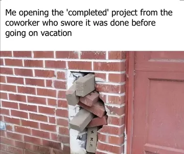 When You Check The 'Finished' Project From The Guy Who Bounced Early For Vacation